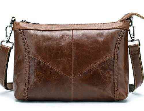 Сумка женская кожаная на одно отделение Vintage 20052 Коричневая Киев