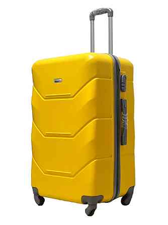 Чемодан пластиковый MILANO BAG 147 большой 75 см желтый Киев