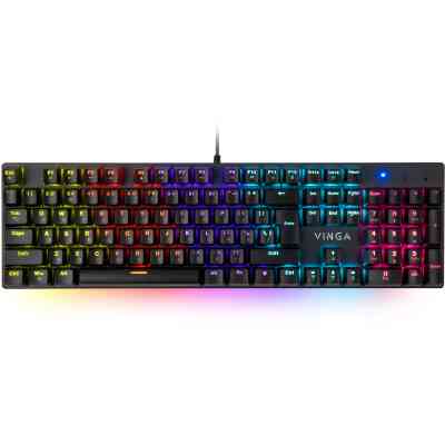 Клавиатура Vinga KBGM-100 LED Blue Switch USB Black (KBGM-100 Black) Винница
