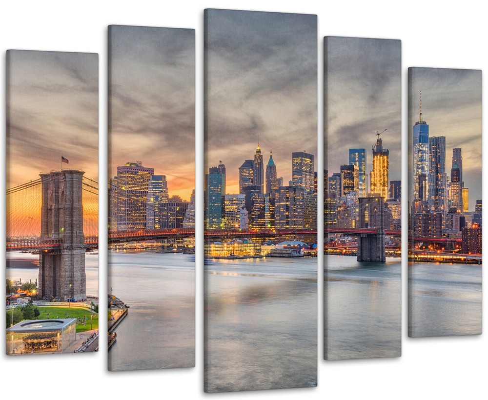 Модульна картина Місто Вогні Art-81_5 ( 80х118см ) Київ - фото 1