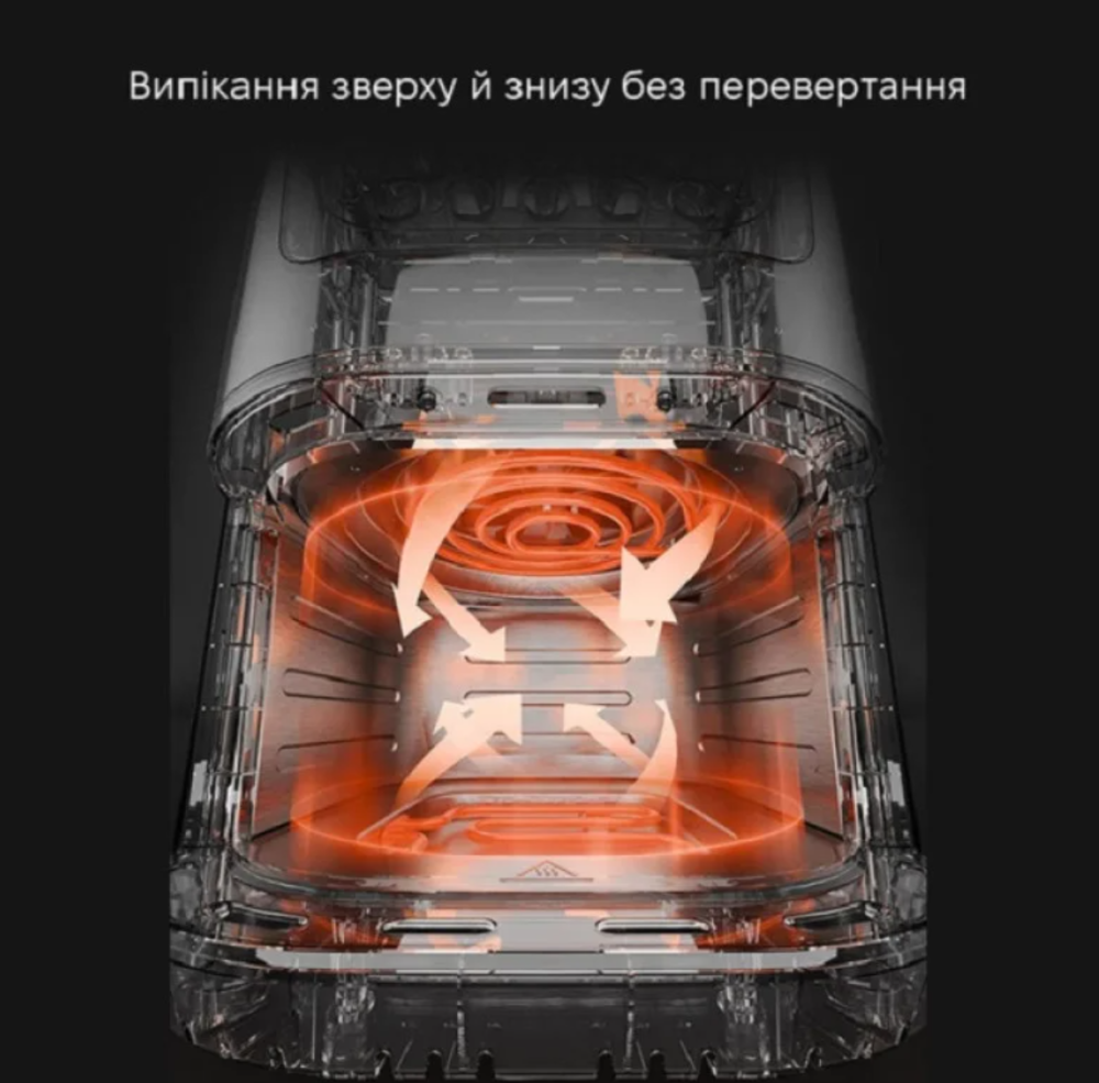 Аерофритюрниця 12 л 3500 Вт з подвійним нагріванням, сенсорною панеллю та технологією 360° обдування Одеса - фото 2