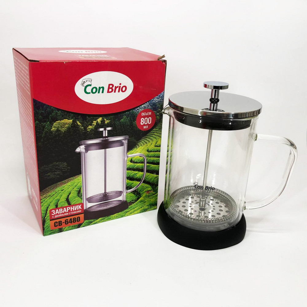Френч-прес для заварювання трав Con Brio CB-6480 800 мл Френч-прес для з легким доглядом TO-17 Івано-Франківськ - фото 2