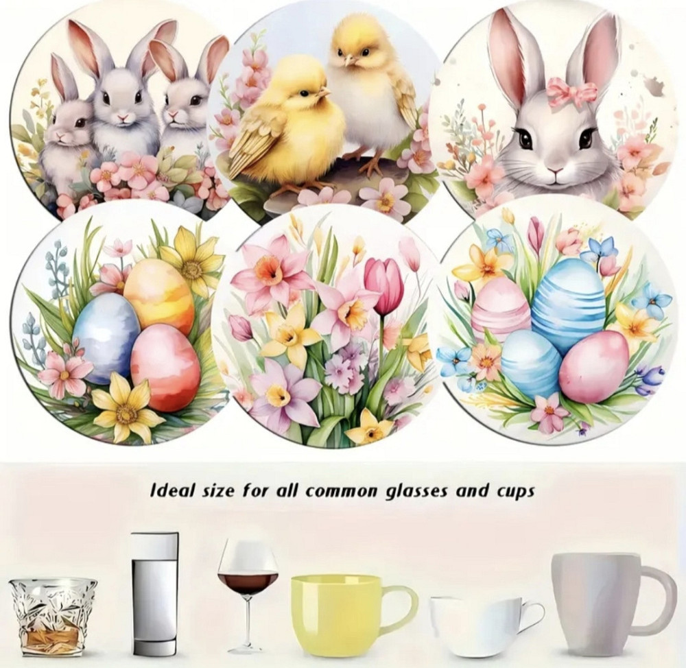 Великодні підставки для чашок 6 шт Сміла - фото 1