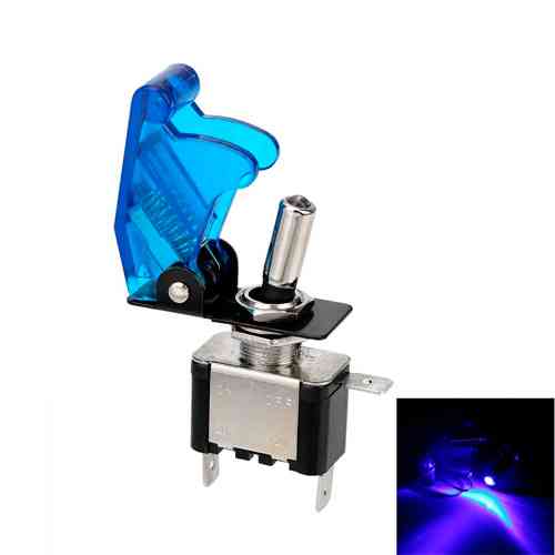 Переключатель, тумблер, выключатель питания 12В 20А LED, синий Винница