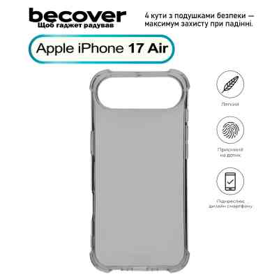 Чохол до мобільного телефона BeCover Anti-Shock Apple iPhone 17 Air Grey (713796) Вінниця