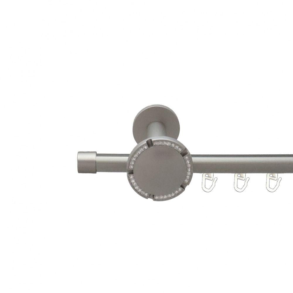 Карниз Orvit Заглушка металевий однорядний розета реверс фламо профільна труба  Сатин 19 мм 200 см (6300229) Львів - фото 1