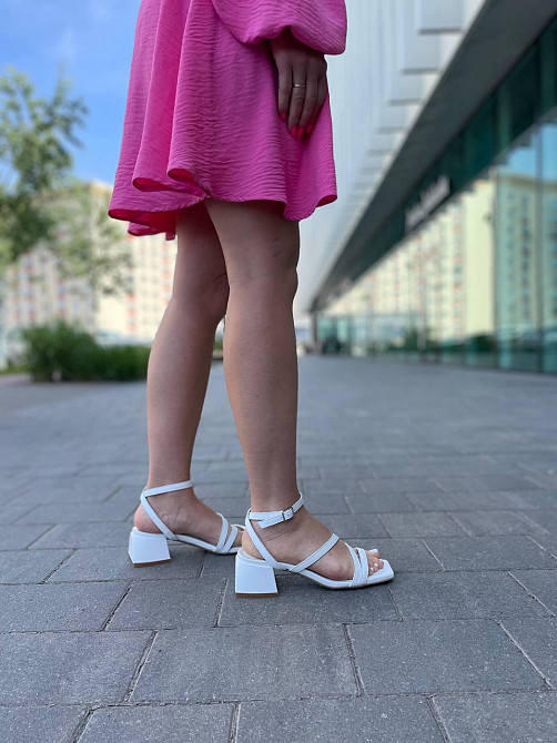 LIRIO Босоніжки жіночі білі LIRIO L0274/4073-57 з натуральної шкіри на низькому каблуці / Босон Коломыя - изображение 5