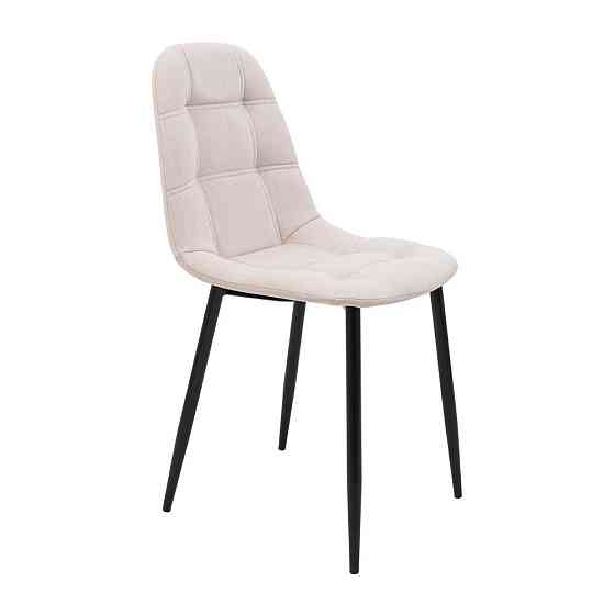 Стілець крісло м'який SplitDesign U Simple 43 чорні ніжки Кремовий Київ