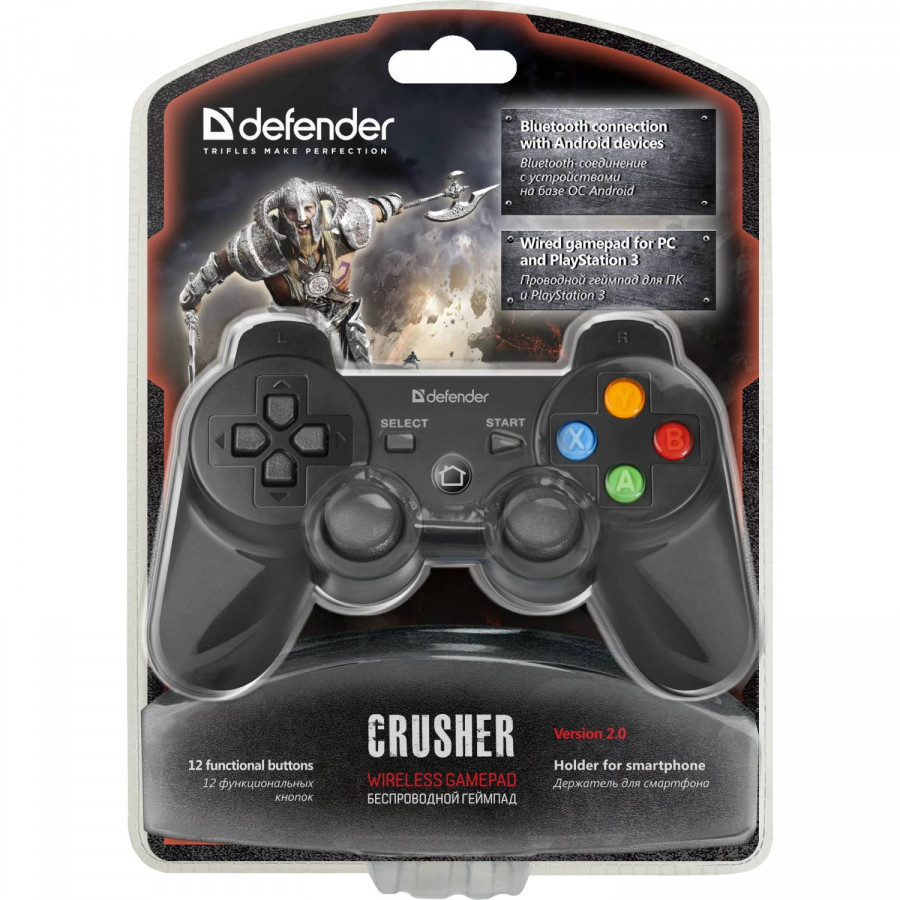 Бездротовий акумуляторний геймпад Defender Crusher із холдером PC PS3 Android (17 кнопок) Київ - фото 8