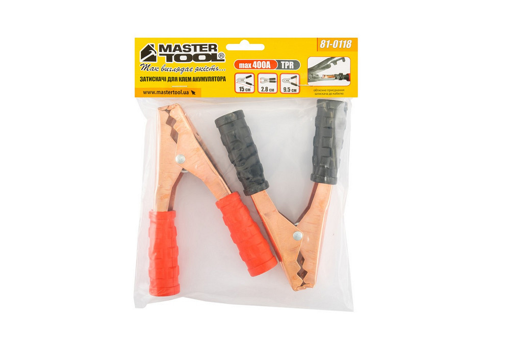 Затискачі для клем акумуляторні MASTERTOOL 400 А 15 см 81-0118 Коломыя - изображение 2