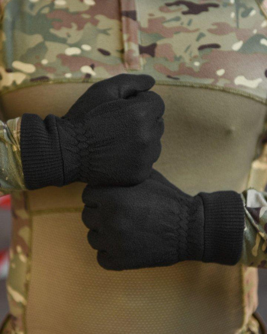 Перчатки флісові чорні ВТ4763 Одеса - фото 2