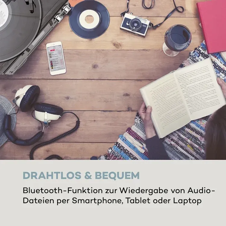 Стереосистема с виниловым проигрывателем в стиле ретро Auna Oakland DAB из Германии Днепр - изображение 9