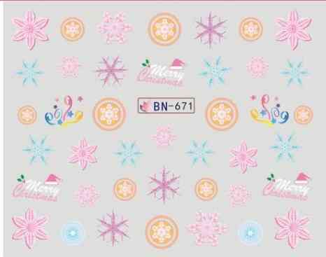 Новогодние наклейки на ногти BN-671 Киев