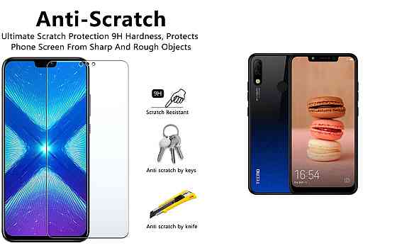 Захисне скло NeoGlass для Tecno Spark 3 Pro (KB8) – надпрозоре та стійке Київ