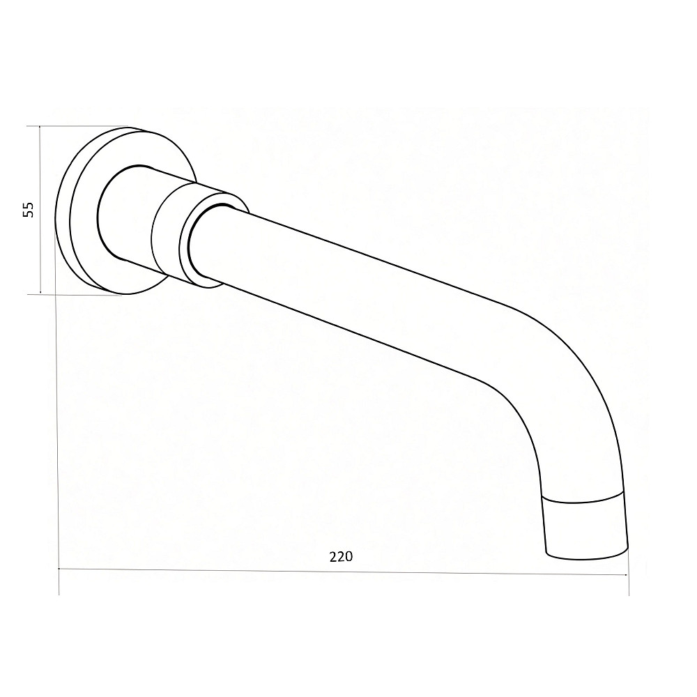 Вилив для вбудованного змішувача Globus Lux GLPR-S-200 Тернополь - изображение 3