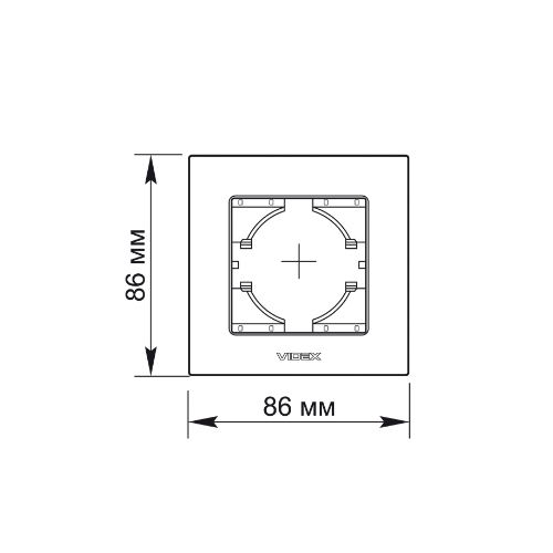 BINERA чорне скло Рамка горизонтальна 1-а Videx Житомир - изображение 3