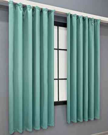 Комплект коротких штор VR-Textil Блекаут Midnight № 1229ш Бірюзовий 130х170 см 2 шт (35-0454) Київ