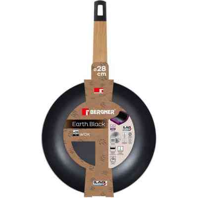 Сковорода Bergner Wok Earth Black 28 см (BG-34627-BK) Винница