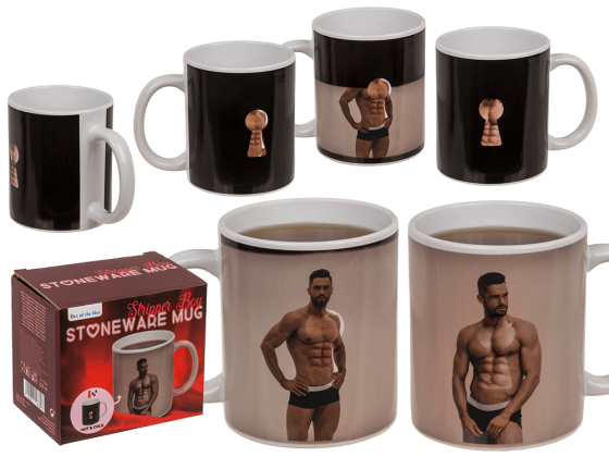 Чашка с термоэффектом Stoneware Mug Stripper Boy, 300 мл Sex Aura Киев