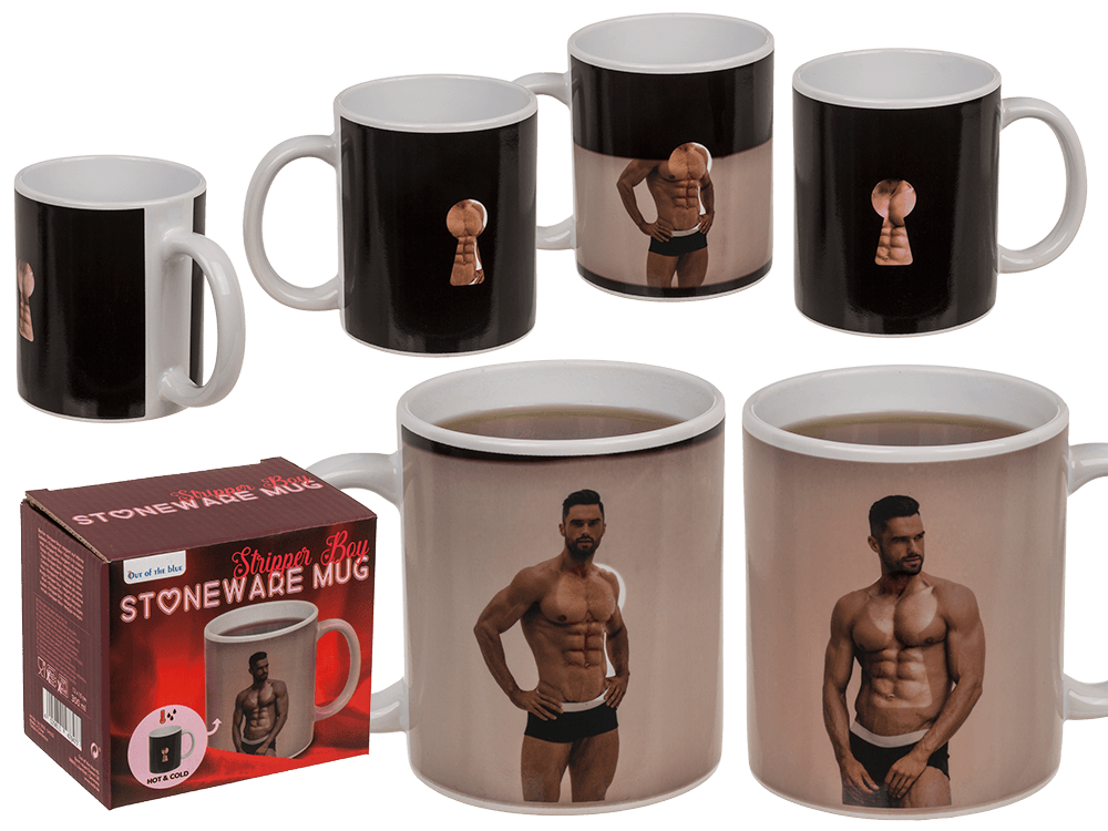 Чашка з термоефектом Stoneware Mug Stripper Boy, 300 мл Sex Aura Київ - фото 1
