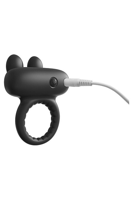 Ерекційне віброкільце Dreamtoys Ramrod Rabbit з вушками для клітора, чорне Sex Aura Київ - фото 7