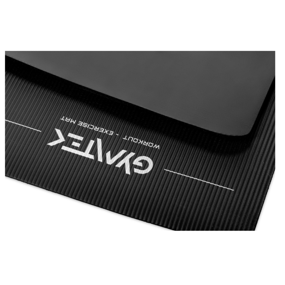 Коврик (мат) для йоги и фитнеса Gymtek NBR 1см черный Киев - изображение 5