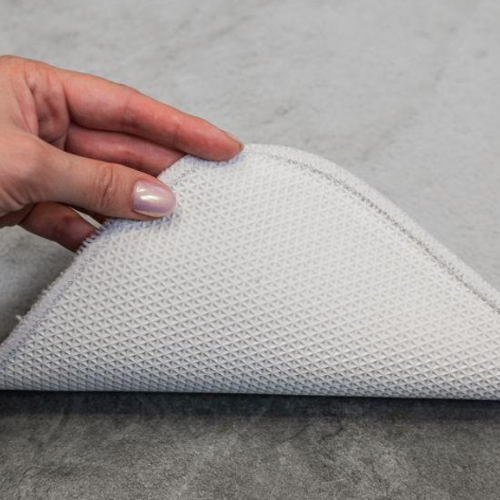 Килимок для підлоги з еко-хутра ТМ Dariana Moonbeam 50*60 см cвітло-сірий Житомир