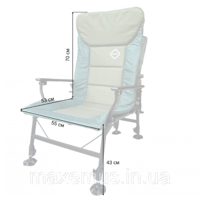 Рыбацкое кресло-шезлонг Bonro B20 раскладной стул для рыбалки и отдыха зеленое Мостиська - фото 11