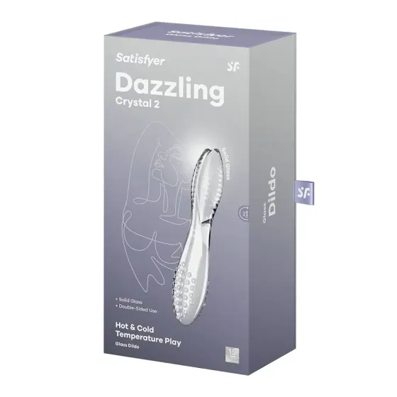 Двосторонній скляний дилдо Satisfyer Dazzling Crystal 2 Transparent Львів