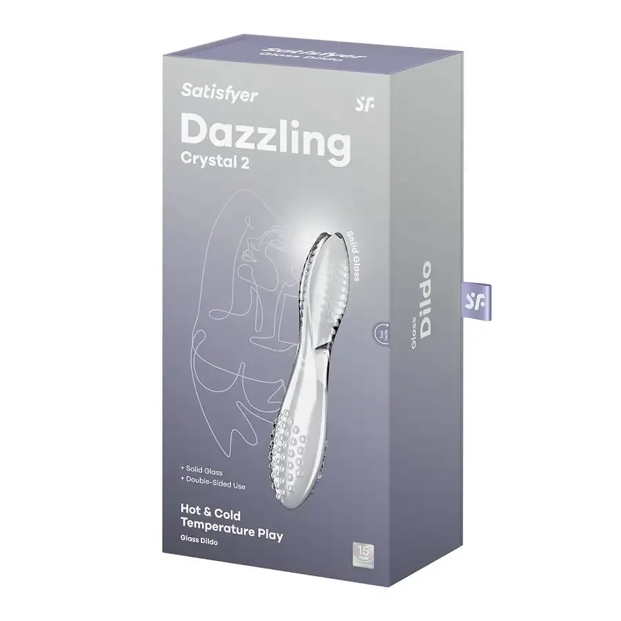 Двусторонний стеклянный дилдо Satisfyer Dazzling Crystal 2 Transparent Львов - изображение 5