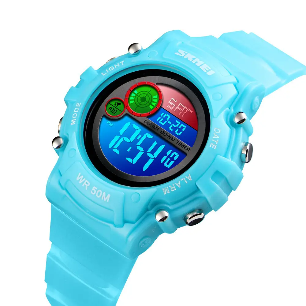 Дитячий спортивний наручний годинник Skmei 1477 (Блакитний) Вінниця - фото 4