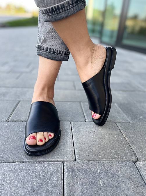 teona Шльопанці жіночі TEONA 166 чорні (літо, шкіра натуральна) (4107) Коломия - фото 10