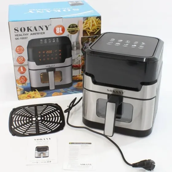 Аерофритурниця SK-10057 8 л з таймером та регулюванням температури 80–200°C для здорової їжї Одеса