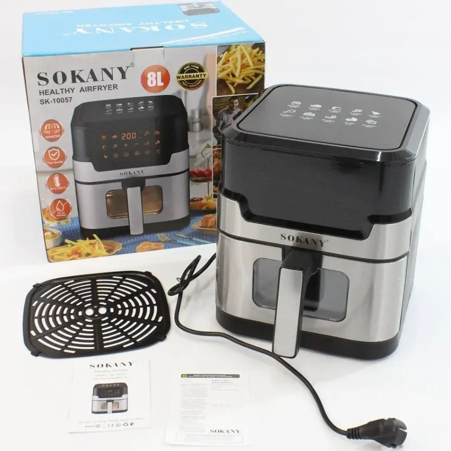 Аерофритурниця SK-10057 8 л з таймером та регулюванням температури 80–200°C для здорової їжї Одеса - фото 6