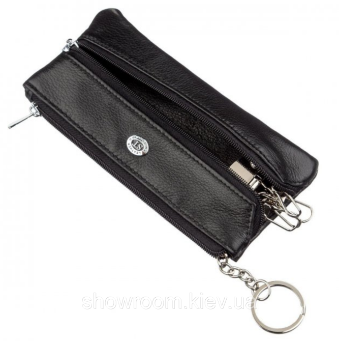 Женская кожаная черная ключница (405) Киев - изображение 1