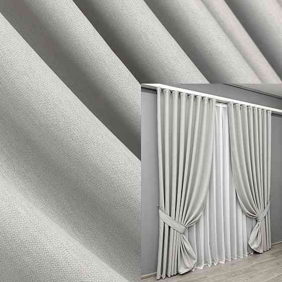 Комплект штор VR-Textil Блекаут двосторонній Scandi № 1898ш Попелястий 130х270 см 2 шт (39-154) Київ
