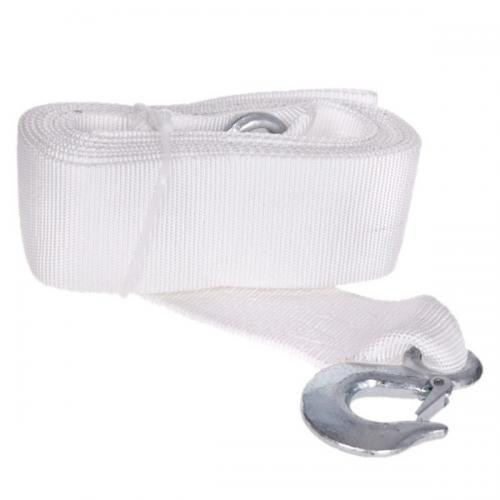 Трос буксирувальний ST1009/ТР-109-8-1 8т лента 75мм х 5м білий з 2 крюками у пакеті Харків - фото 7
