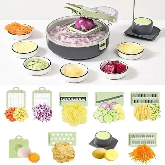 Овощерезка с контейнером Vegetable Cutter 9 в 1 Коломия - фото 6