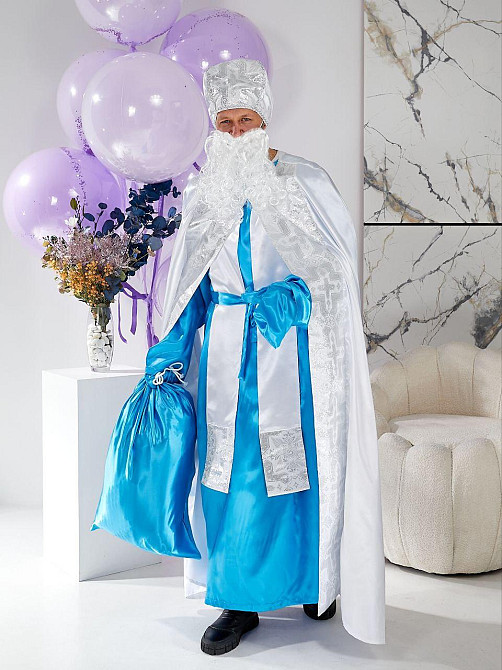 Костюм Святого Николая білий + блакитний Одеса - фото 1