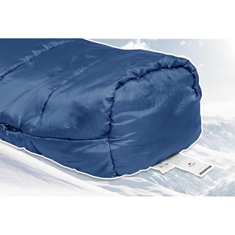 Спальник з капюшоном Naturehike MJ600 CNK2300SD014, темно-блакитний Київ - фото 3