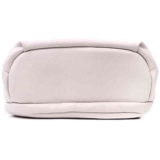 Елегантна сумка на два відділення з натуральної шкіри Vintage 22593 Білий Київ