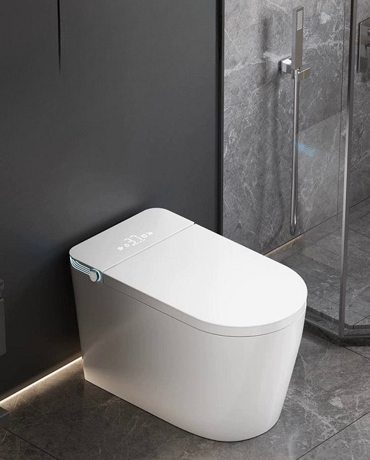 Умный унитаз-биде 9006A с украинским голосовым помощником, автопеной Bubble Shield 360°, УФ-стерилизацией, LED-дисплеем и Киев - изображение 1