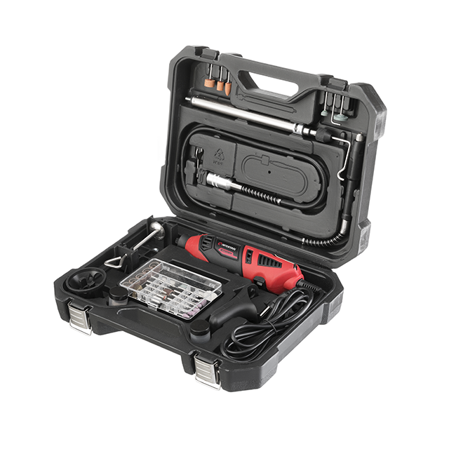 Гравер INTERTOOL WT-0516, 170 Вт, 35000 об/хв, 120 од., кейс, стійка, гнучкий вал, насадка для фрезерування - з бічною рукояткою Львів - фото 7