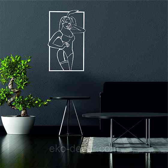 Декоративное настенное Панно «Плей-бой» Декор на стену 50*30 см, Белый Киев