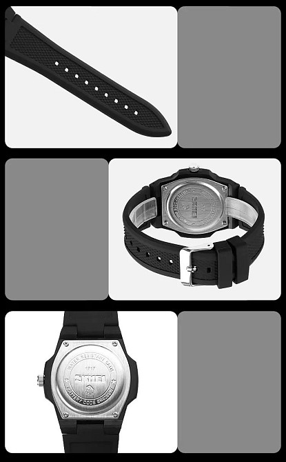 Мужские наручные часы Skmei 1717 (Черные) Винница - изображение 4