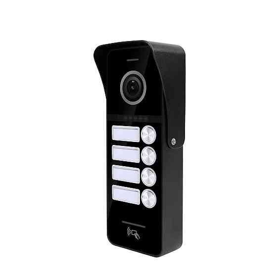 Вызывная панель домофона со встроенным считывателем карт SEVEN CP-7504/4 RFID black Киев