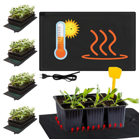 Термокилимок для розсади зі швидким нагріванням | Килимок для розсади та насіння, 52x122см 105Вт Кам'янець-Подільський
