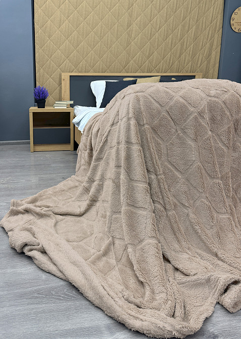 Плед-покривало Ромб 200х230 см (+-5см) Бежевий (87-254) Київ - фото 8