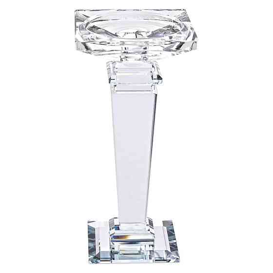 Стеклянный подсвечник на высокой ножке 20 см Киев