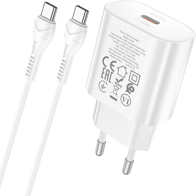 Зарядное устройство HOCO N22 Jetta USB-C PD25W + cable USB-C to USB-C White (6931474760081) Винница - изображение 4